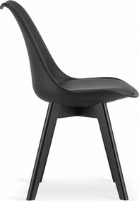 OFERTA Scaun negru BALI MARK cu picioare negre Calitatea a II-a