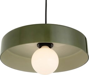 Sistem de șine modern negru cu 2 pendule verzi și 3 spoturi monofazate - Iconic Jeana Luxe Jina