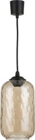 Brilagi - Pendul LED suspendat pe cablu R GLASS 1xE27/60W/230V Ø 14 cm negru/maro fumuriu