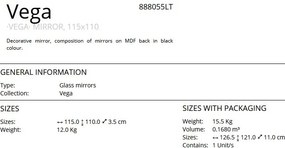 Oglinda decorativa design modern Vega 115x110cm