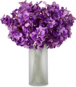Buchet artificial LUX din 24 fire orhidee violet, Vanda Orchids
