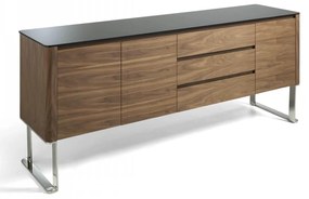 Comoda eleganta design LUX Walnut/Black AC-191-M