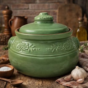 Oala din Lut Glazurata pentru Sarmale si Friptura ,   6 Litri