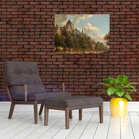 Tablou - Jan van der Heyden, View Down a Dutch Canal, reproducere (70x50 cm)