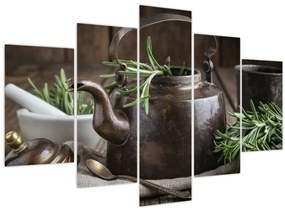Tablou - Ceainic cu rozmarin (150x105 cm)