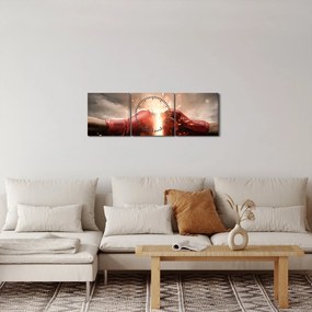 Tablou - Boxing (cu ceas) (90x30 cm)