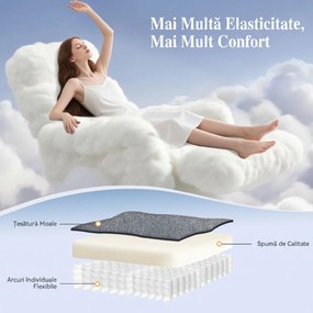 HOMCOM Scaun Rabatabil, Canapea cu Masaj prin Vibrații și Căldură, Scaun de Ridicare cu Telecomandă, 97x90x102 cm, Gri
