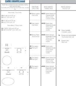 Masa rotunda eleganta design LUX Capri 140cm