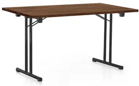 Masă plianta 140 x 80 cm, picioare negre, stejar silverjack