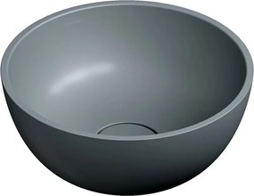 Lavoar pe blat Omnires Shell M+ finisaj gri cenusa mat 35 cm