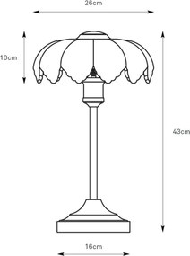 Markslöjd 109180 - Lampă de masă KURAGE 1xE27/60W/230V alamă/bej fumuriu