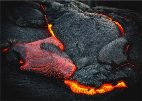Tablou pe sticlă - Lava (70x50 cm)