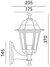 Aplică de exterior 1xE27/60W/230V IP44 negru