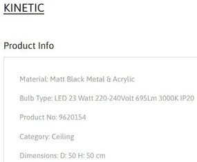 Plafoniera LED stil modern decorativ KINETIC D-50cm