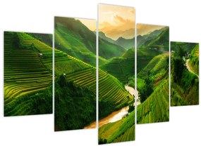 Tablou - Terase de orez Mu Cang Chai (150x105 cm)