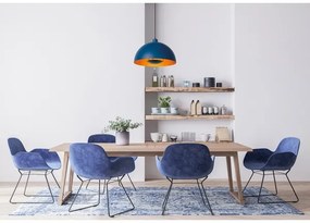 Lustră pe cablu SIEMON 1xE27/40W/230V albastră Lucide 45496/01/35