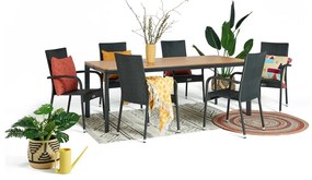 Scaun de grădină din ratan artificial negru Paris - Bonami Essentials