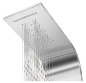 Verona Silver Panel duș, oțel inoxidabil, cu termostat, iluminat cu led