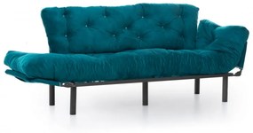 Canapea Extensibilă cu 3 Locuri Nitta Triple, Verde Petrol