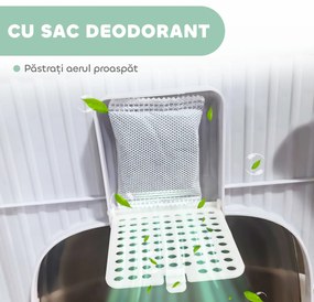 PawHut Litieră pentru Pisici Închisă cu 2 Uși, Tavă și Deodorizant, Verde | Aosom Romania