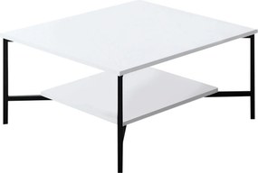Masuta cafea Black Line, alb/negru, PAL, 80x80x40 cm