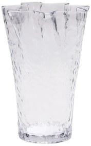 Vază din sticlă (înălțime 30 cm) Ruffle – Hübsch
