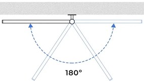 Uscător electric rotativ pentru prosoape ARABESQUE 196W/230V 81,8 cm IP44 alb