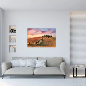 Tablou - Casa pe deal Toscana, Italia (90x60 cm)