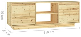 Comoda TV, 110x30x40 cm, lemn masiv de brad