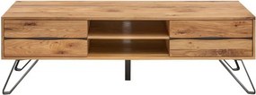 Comoda TV design industrial Living Edge 160cm, stejar salbatic