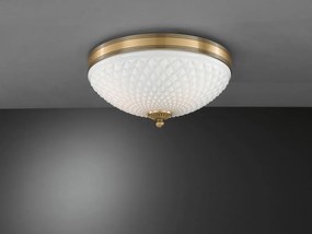 Plafoniera clasic design italian din alama, sticla 8400, diametru 40cm RA-PL. 8400/3