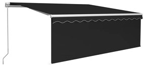 Copertina retractabila manual cu storLED, antracit, 4,5x3 m Antracit, 4.5 x 3 m