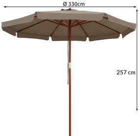 Deuba Floarea soarelui de gradina Ø330 cm - taupe