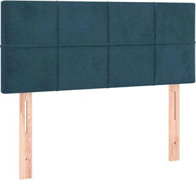 vidaXL Tăblie de pat, albastru închis, 80x5x78/88 cm, catifea