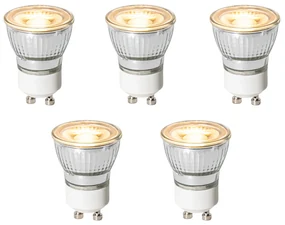 Set de 5 becuri LED GU10 cu 3 trepte de intensitate luminoasă, 35 mm, 4 W, 220 lm, 2700 K