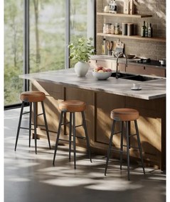 Scaun de bar LIOR, maro/negru