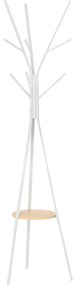 HOMCOM cuier vertical, design modern, 45x45x180cm, alb | Aosom Romania
