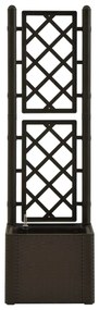Strat inaltat gradina cu spalier si sistem automat udare, maro 1, Mocca, 43 x 43 x 142 cm, 43 x 43 x 142 cm