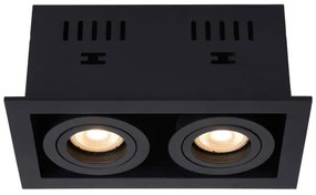 Corp de iluminat încastrat Lucide 09926/02/30 CHIMNEY 2xGU10/50W/230V negru