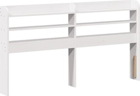 vidaXL Tăblie de pat cu rafturi, 120 cm, lemn masiv de pin