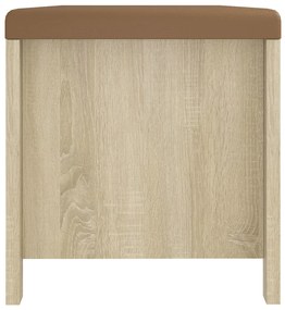 Bancheta pantofar cu perna, stejar sonoma, 105x40x45 cm, PAL 1, Stejar sonoma