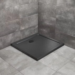 Cadita dus patrata Radaway Doros C Stone 80x80 cm acril negru