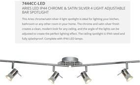 Plafoniera directionabila pentru baie IP44 Aries 4L 7444CC-LED SRT