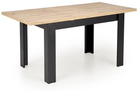 Masa extensibilă Bagio stejar artizan/negru L120-160 cm