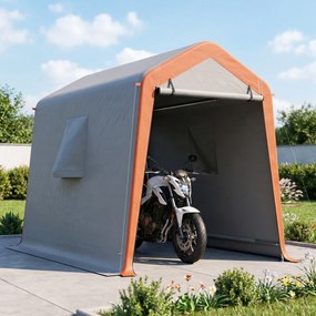Outsunny Cort Garaj Portabil 2,4x1,8 m pentru Mașină, Impermeabil, cu Ușă Rulou cu Fermoar, Ferestre, UPF30+, Gri deschis | Aosom Romania