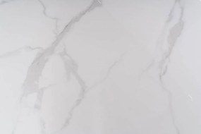 Masa rotunda Talia marmura alba/negru - d120 x h76 cm