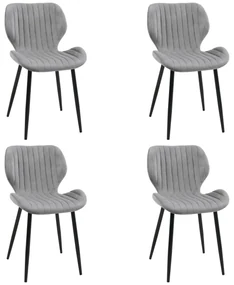 Set 4 buc. scaune sufragerie Xenofobos (gri). 1117274