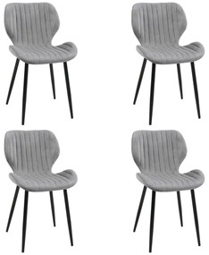Set 4 buc. scaune sufragerie Xenofobos (gri). 1117274