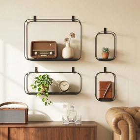 HOMCOM rafturi suspendate perete, rafturi decorative moderne | Aosom Romania