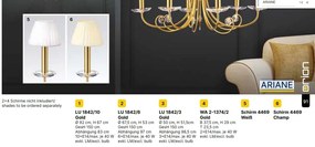 Candelabru stil clasic cu cristal K9 ARIANE 6L auriu